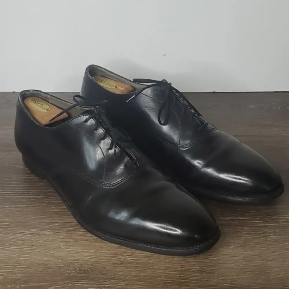 Cordwainer Wright Black Leather Wingtip Oxford Shoes Men's Size 13D‎